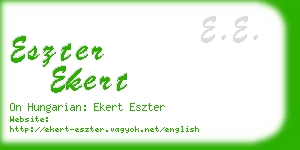 eszter ekert business card